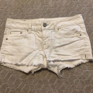 White Jean Shorts